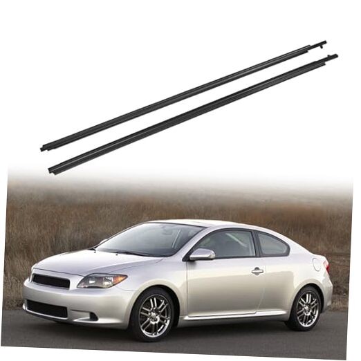 2 Pcs Car Outer Door Window Moulding Trim Weatherstrip Seal Sweep Belt