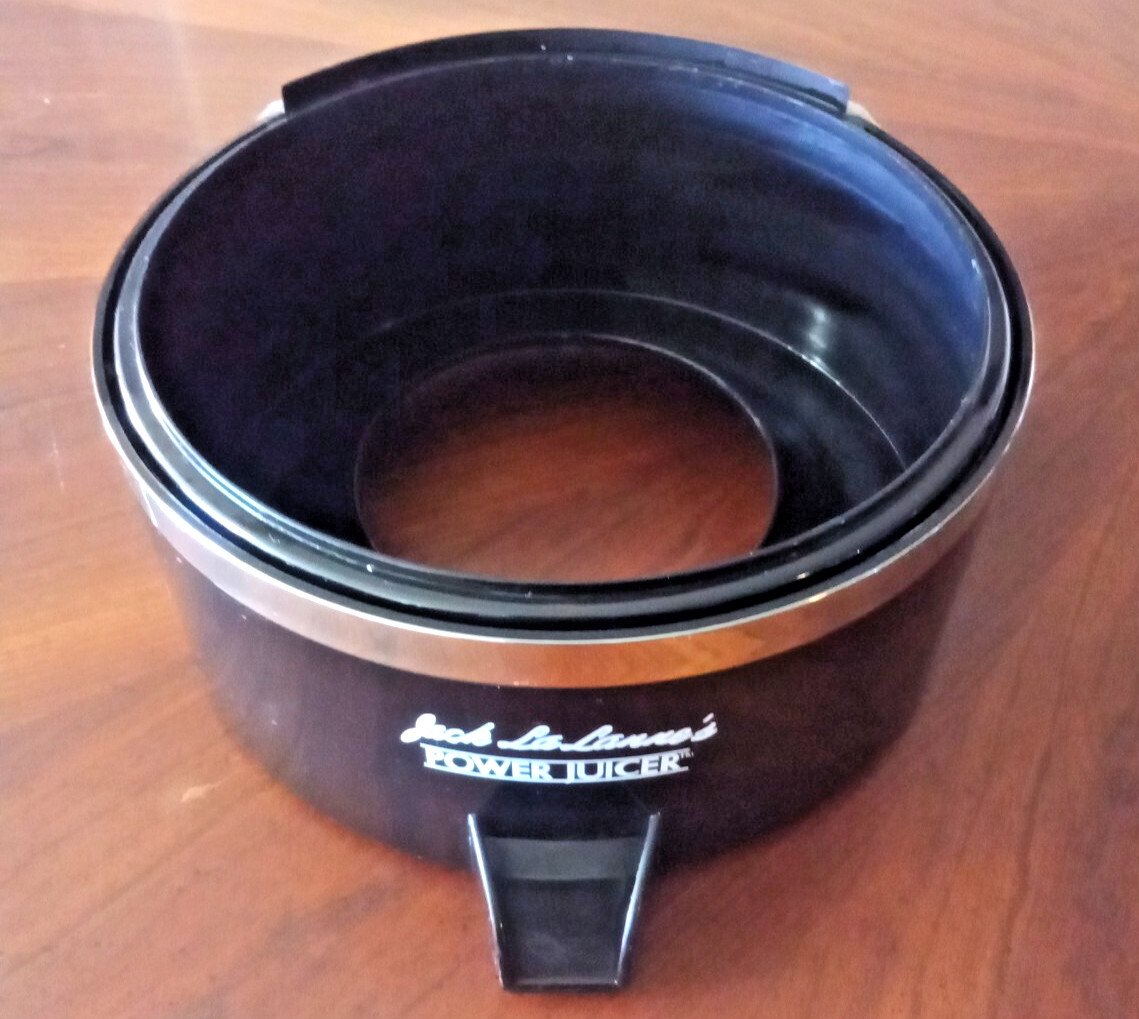 Jack LaLanne CL-003AP Bin Bowl Receptacle with Spout. Black Replacement Part GUC
