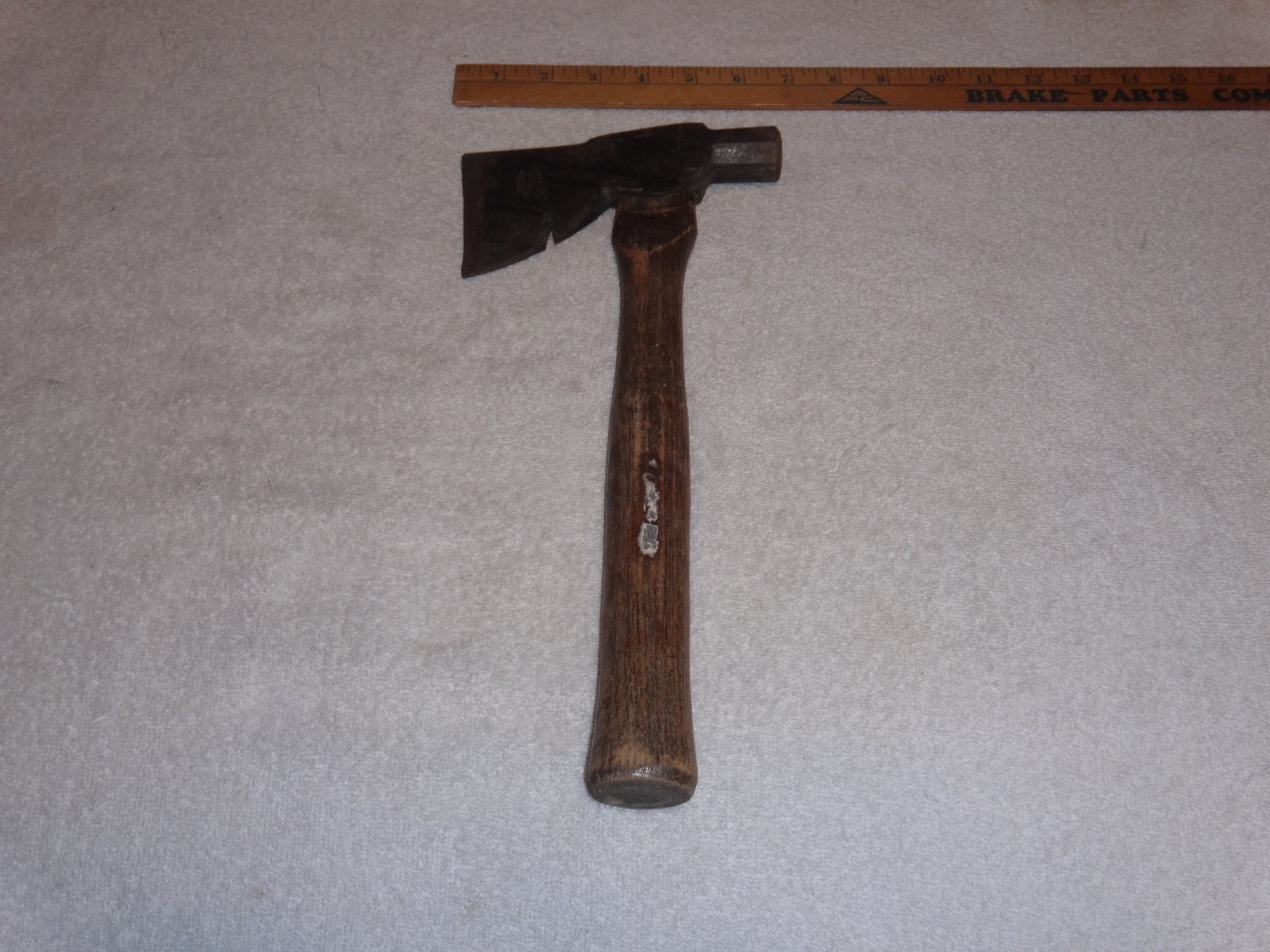 ANTIQUE ORIGINAL 14" STANLEY WOOD & METAL AX+ HAMMER 59 WEAR SAFETY GOGGLES TOOL
