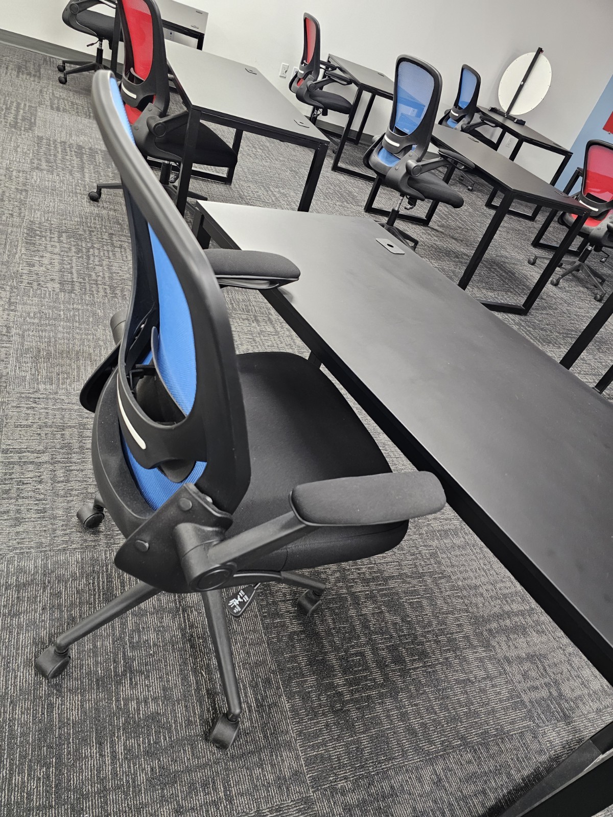 Office chairs! (Red and Blue)