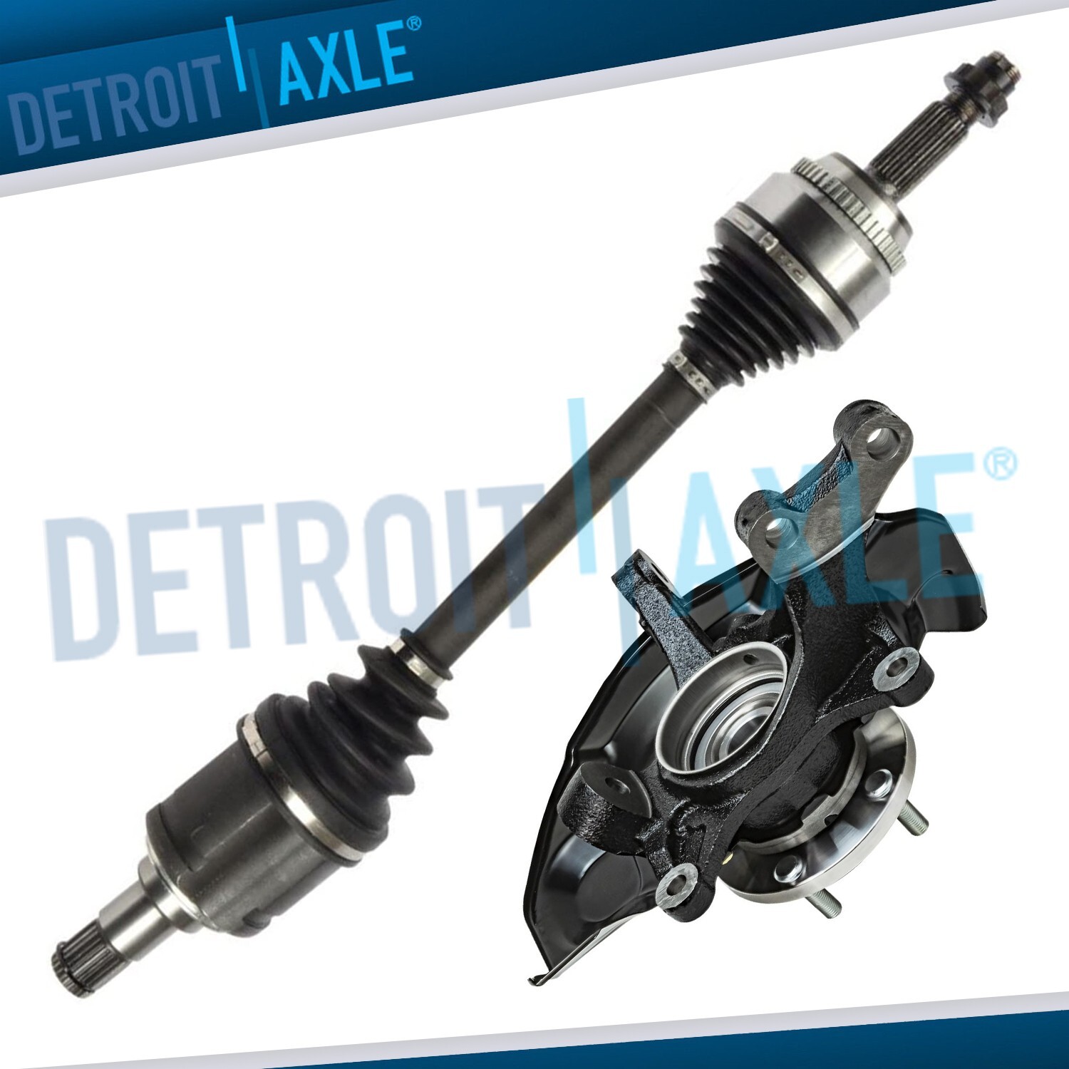 FWD Front Left Steering Knuckle Wheel Hub CV Axle for 2004-07 Toyota Highlander