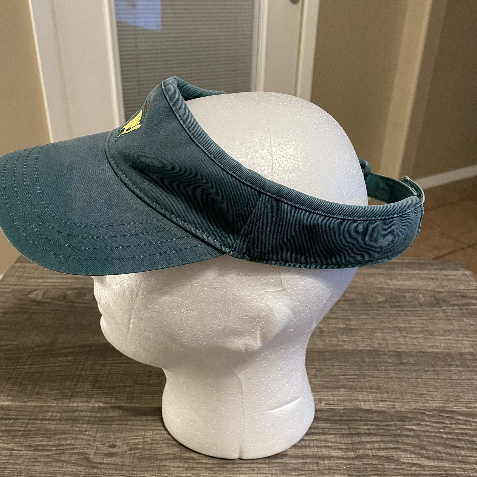 Masters Golf American Needle Adjustable Strap Green Visor Hat Augusta