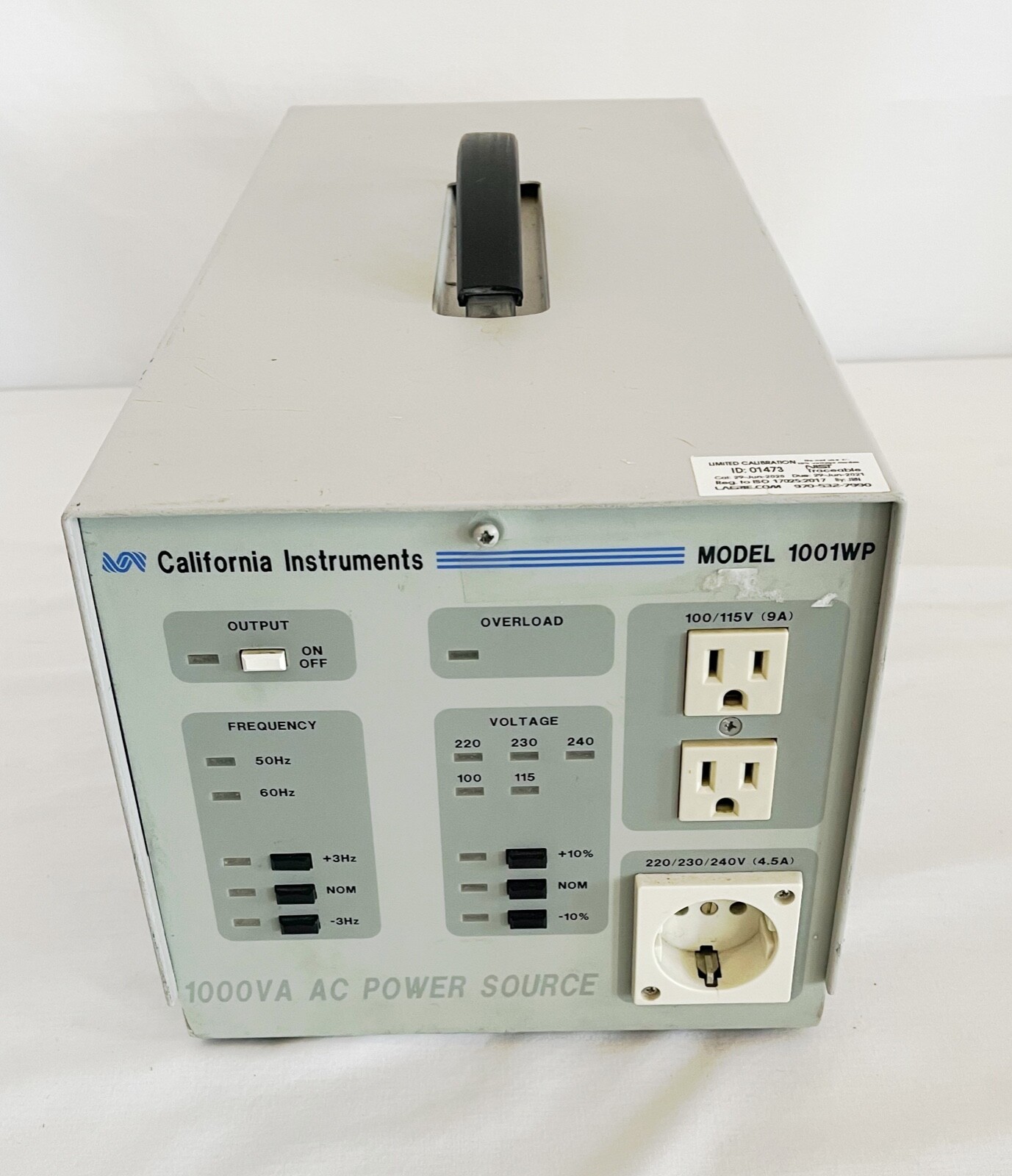 California Instruments Model 1001WP 1000VA AC Power Source  Frequency Changer