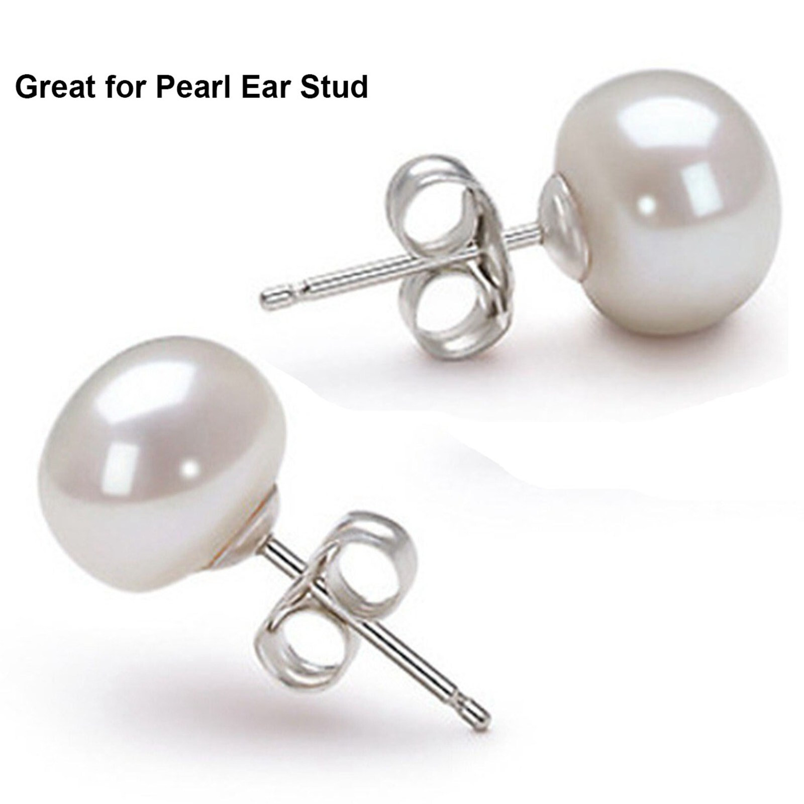 100 pcs Silver 4mm Blank Cup Peg Ear Post Pin Earring Stud with Stopper Brass