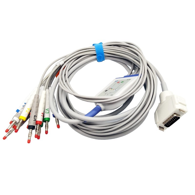 Direct-Connect EKG Leadwire Cable 10-Leads,Banana AHA,for Fukuda Denshi CardiMax
