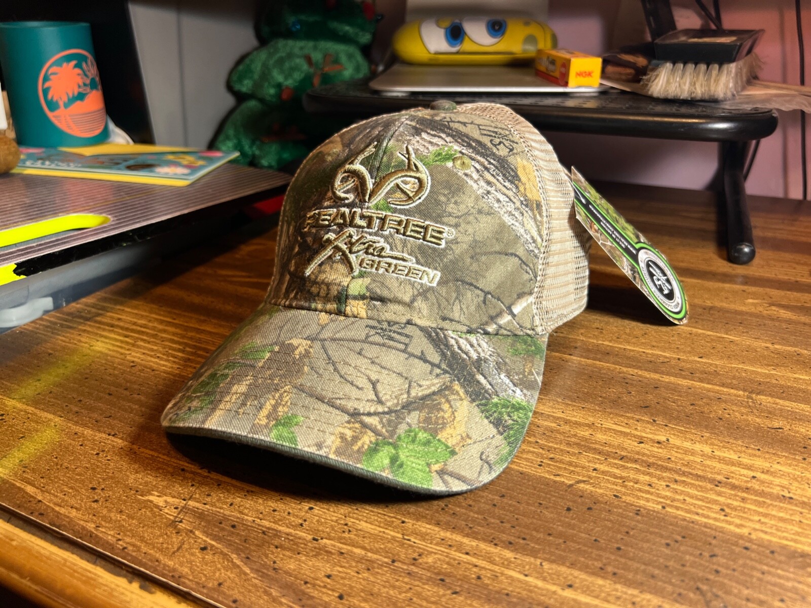 Realtree™ REALTREE Xtra GREEN & Antler Camo Mesh Hat ~ Adjustable ~ BOX SHIPPED