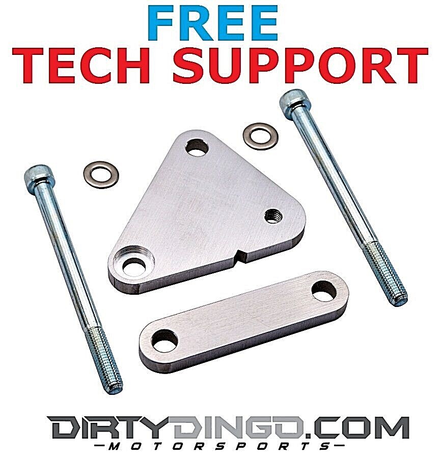 Dirty Dingo LS Vortec Truck 6061-T6 CNC Billet Idler Pulley Relocation Bracket