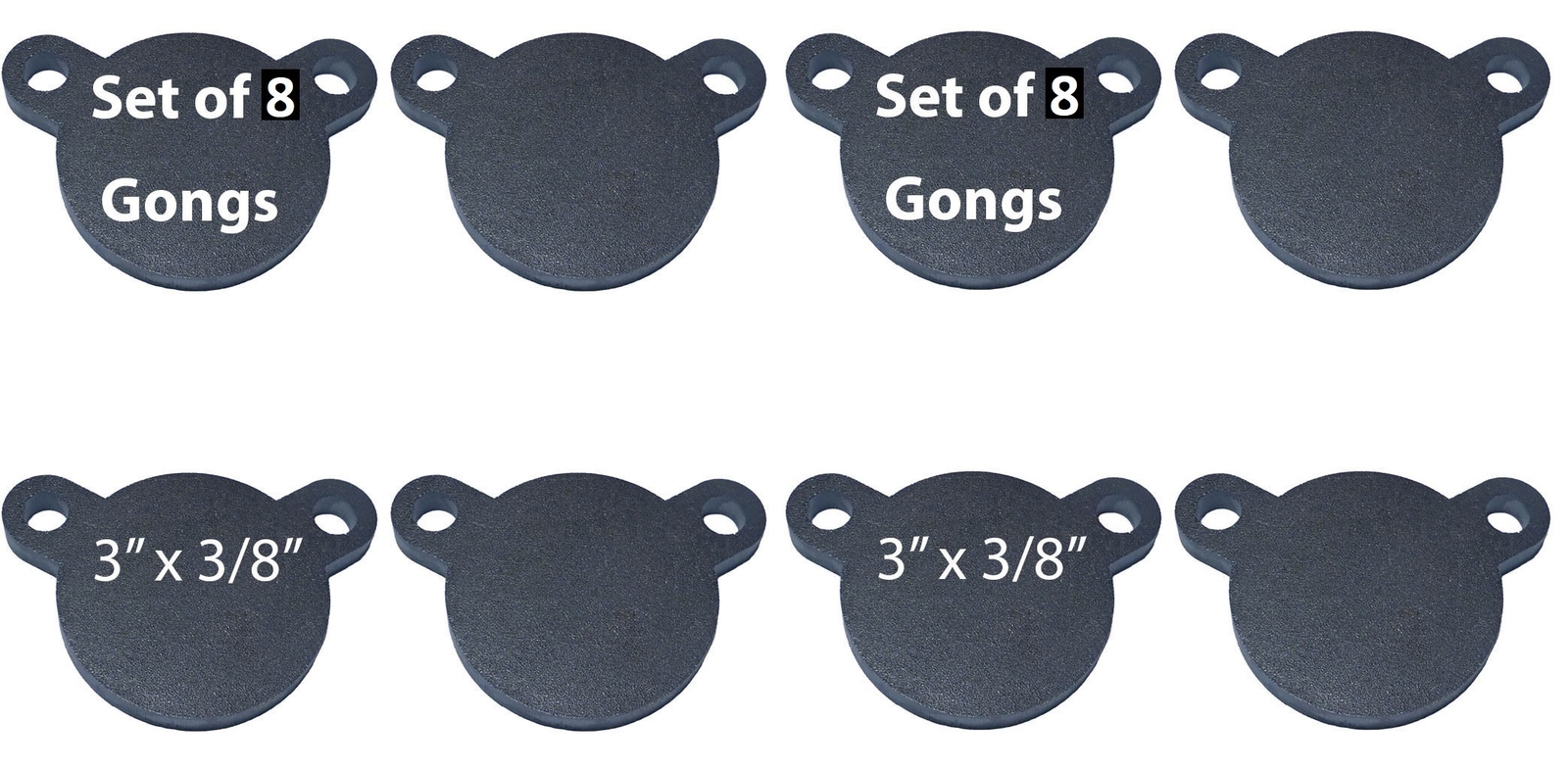 Ar500 Steel Shooting Targets Lot Of 8 Laser Cut 3" x 3/8" Gong Tactical Scorpion