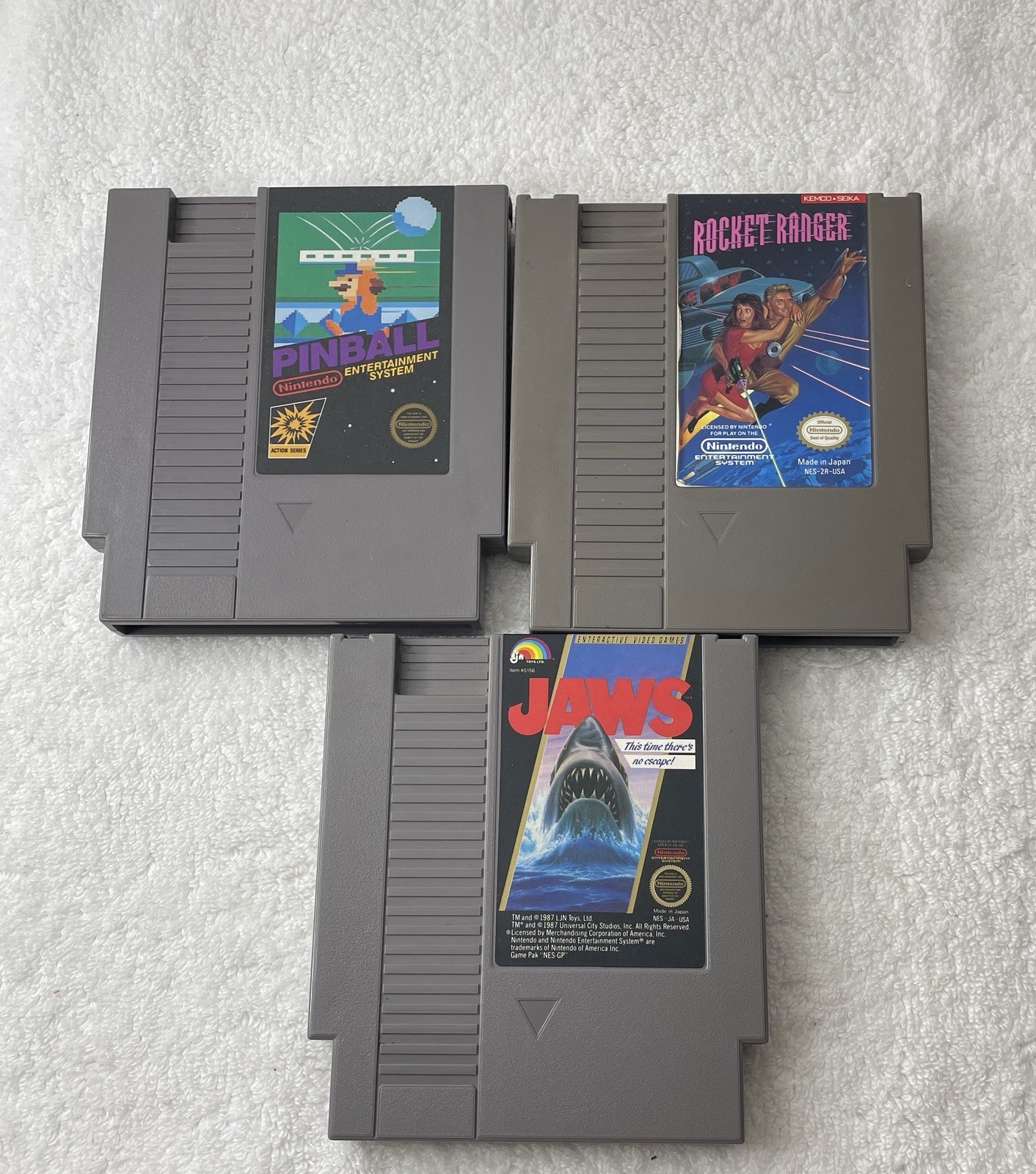 Nintendo NES 001- Console System W/3 Games Bundle Lot - Cleaned - Tested