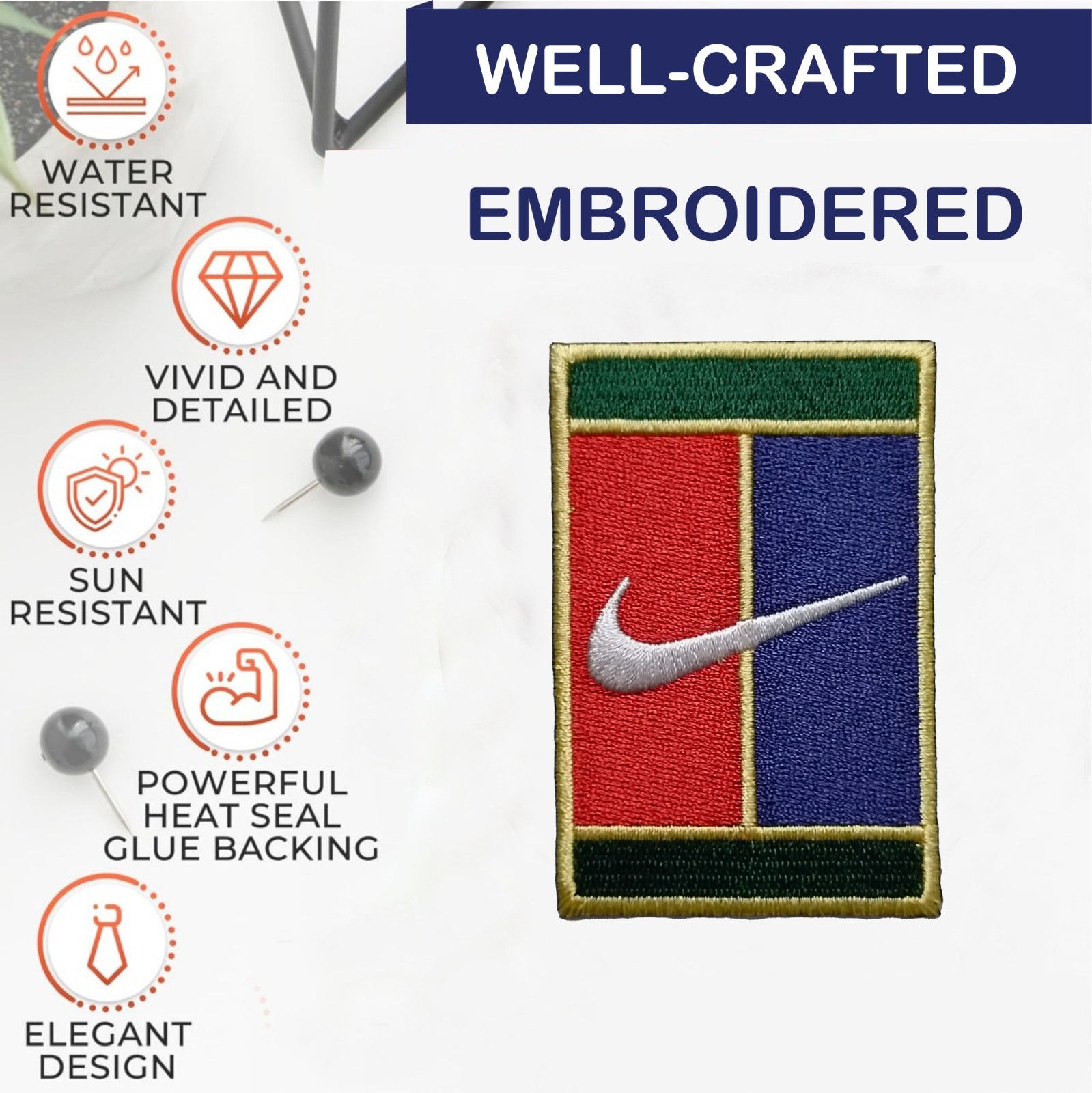 Tennis Sportswear Brand Logo Iron On Patch - Sew Patch - Embroidered Patch