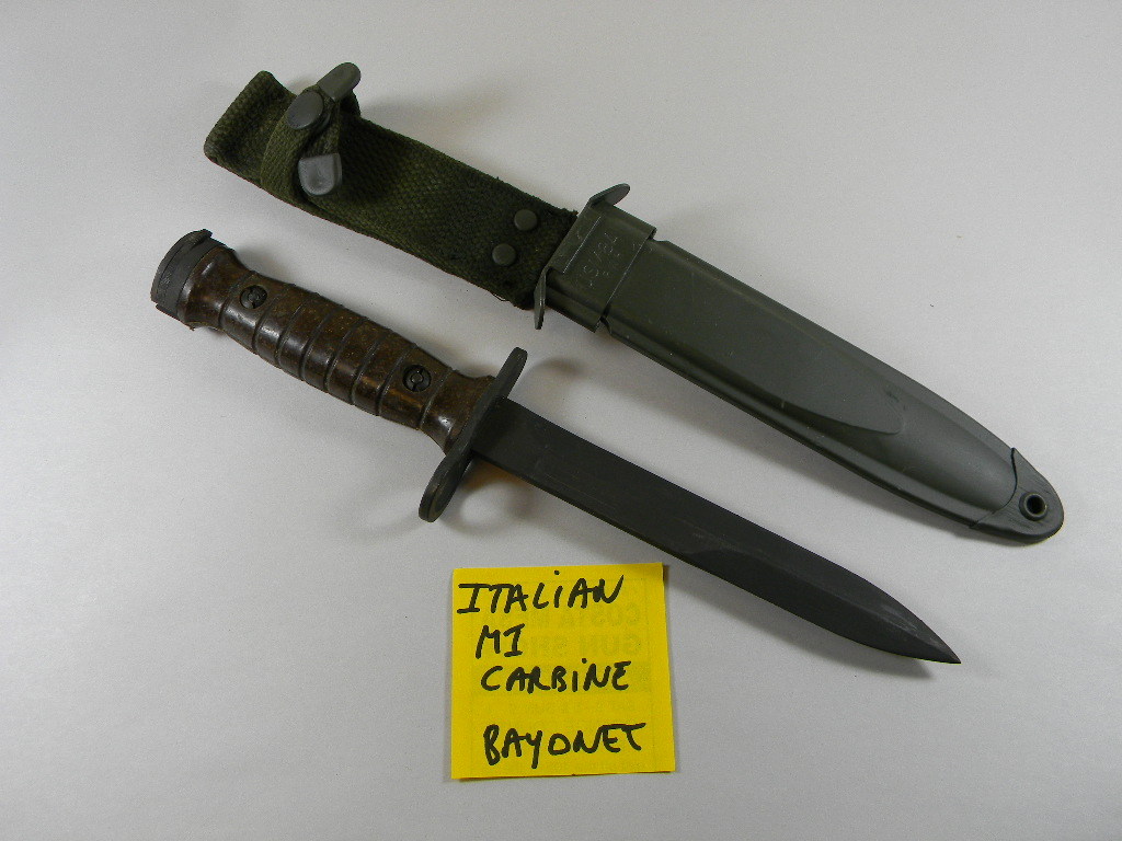 ITALIAN ARMY M1 CARBINE BAYONET MARKED "AET" 1950'S DATED