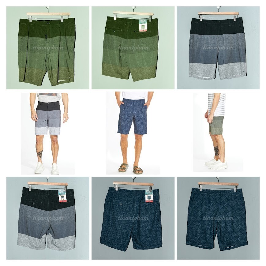 Micros Men's Hybrid Short 4-Way Stretch Flat Front Standard Fit Shorts