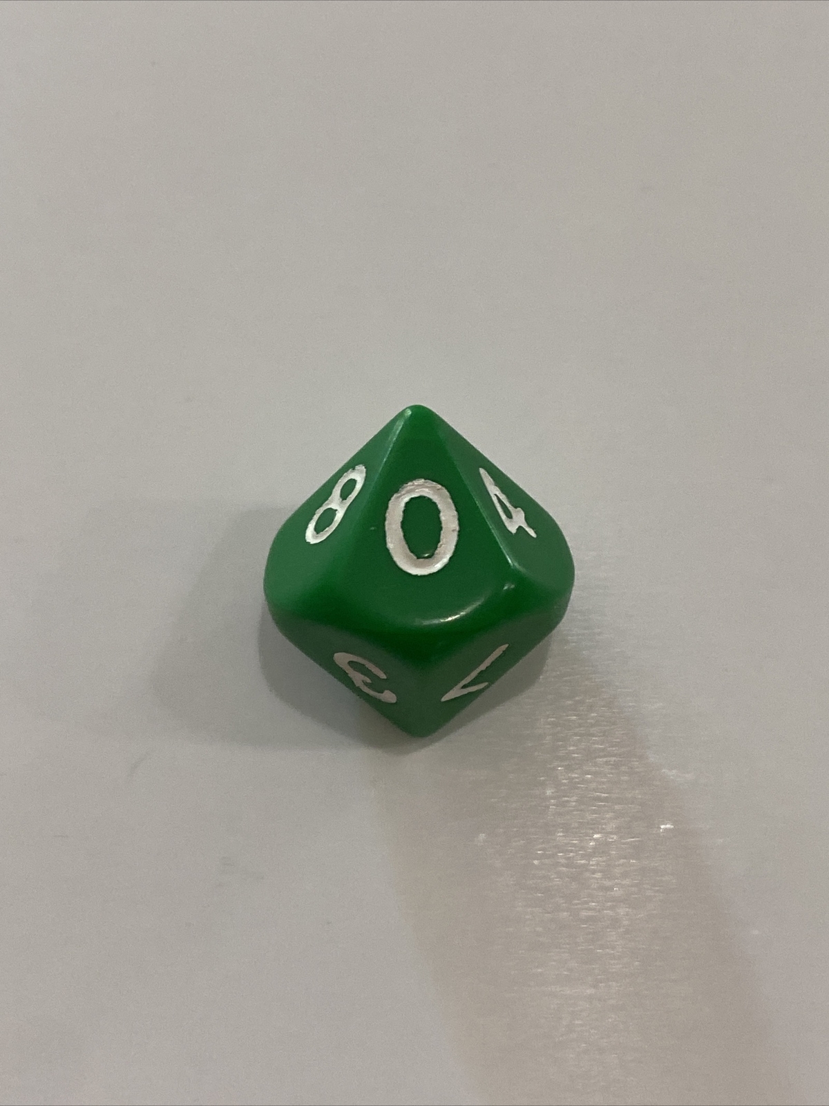 10 Sided Die Green Dice Board Game Replacement Piece Part New!