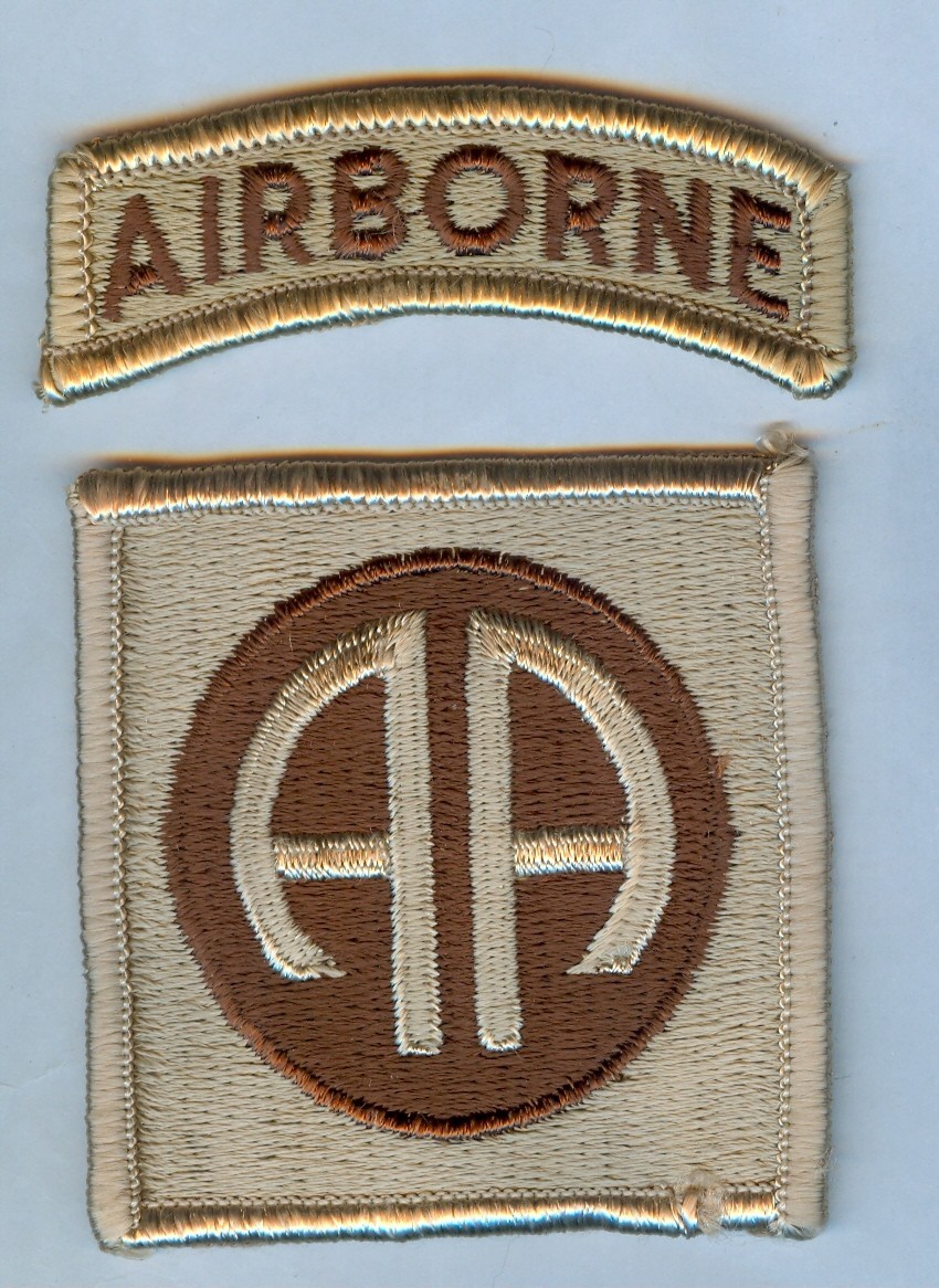 US ARMY 82d AIRBORNE DIV - DESERT SHOULDER PATCH w/ AIRBORNE TAB ... MINT (RW)