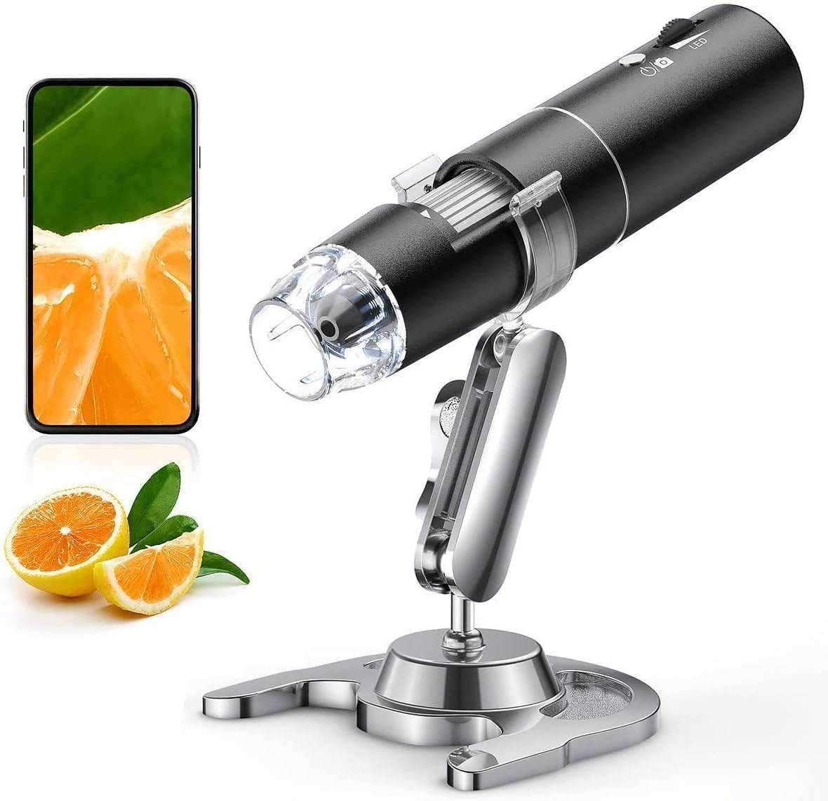 Wireless Digital Microscope, Skybasic 50X-1000X Magnification WiFi Black