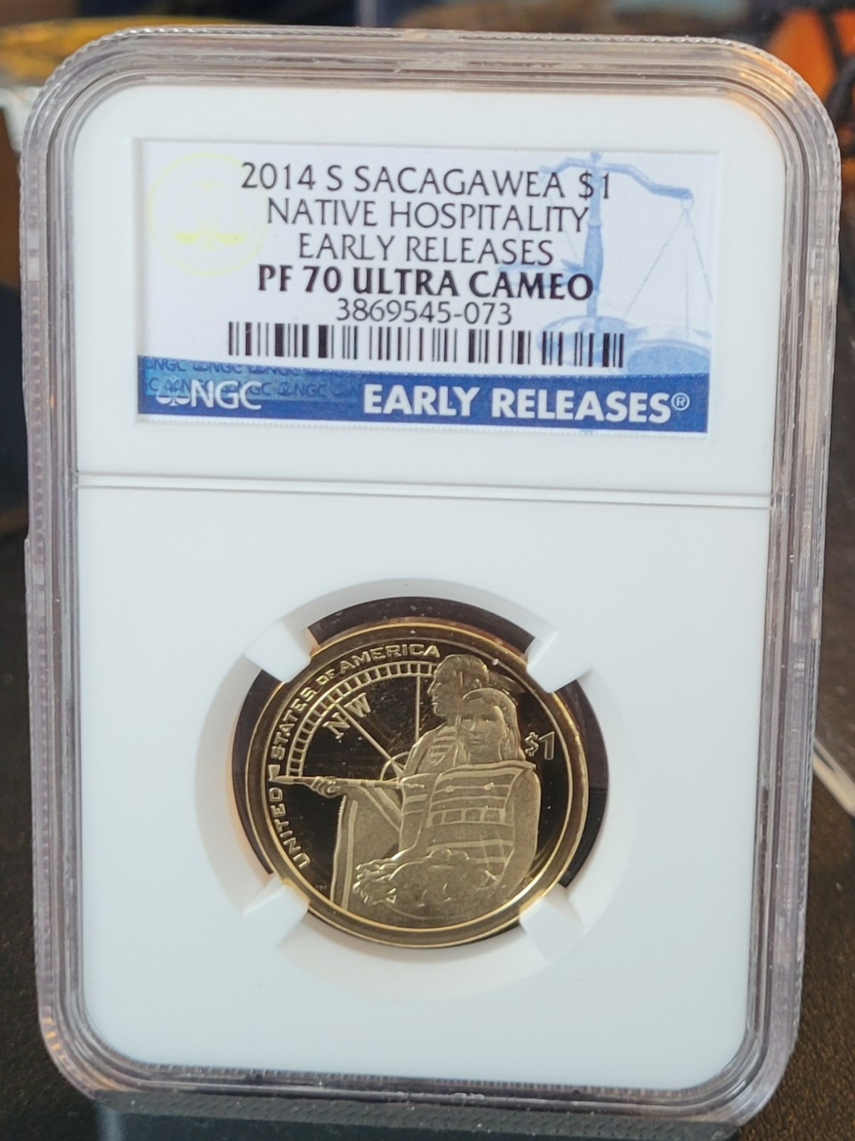 2014 S NGC SACAGAWEA $1 NATIVE HOSPITALITY EARLY RELEASES  PF70 ULTRA CAMEO