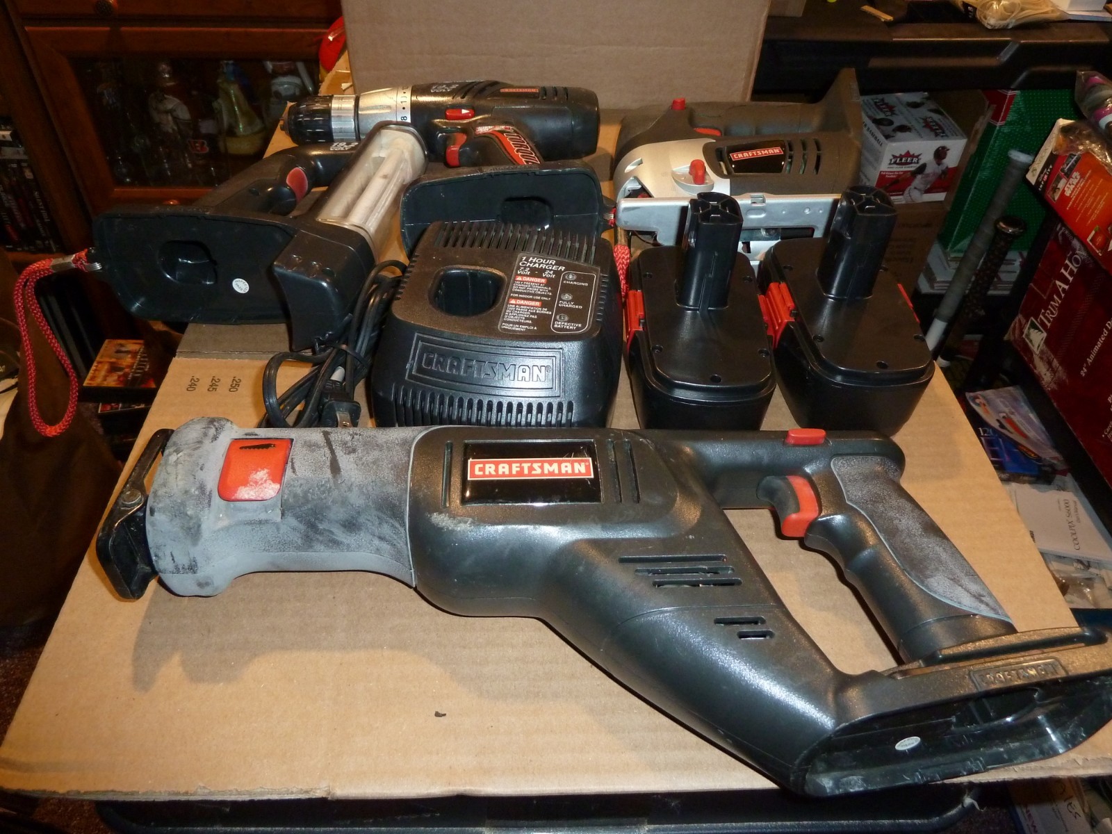 Lot of 4-Craftsman 19.2v Tools  Tested plus 2-Batteries New and Charger