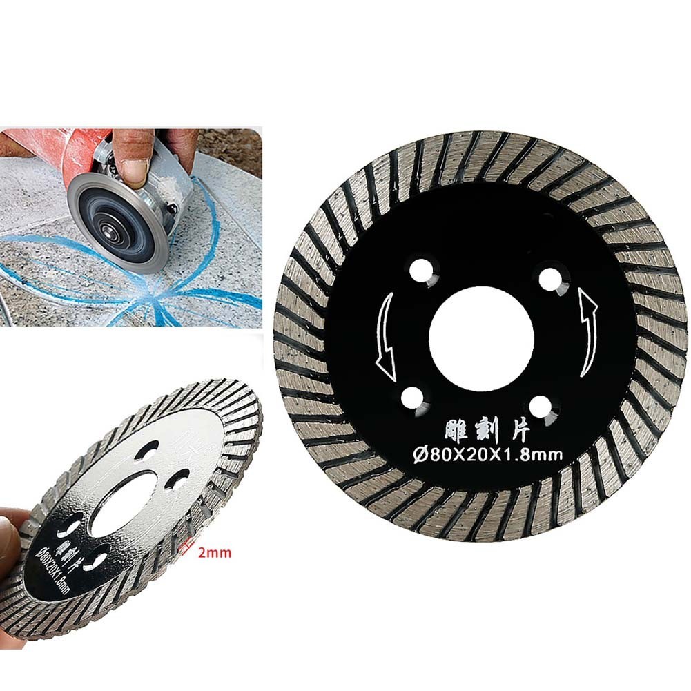 80mm Cutting Blade Turbo Carving Disc Saw Blade Angle Grinder Accessory