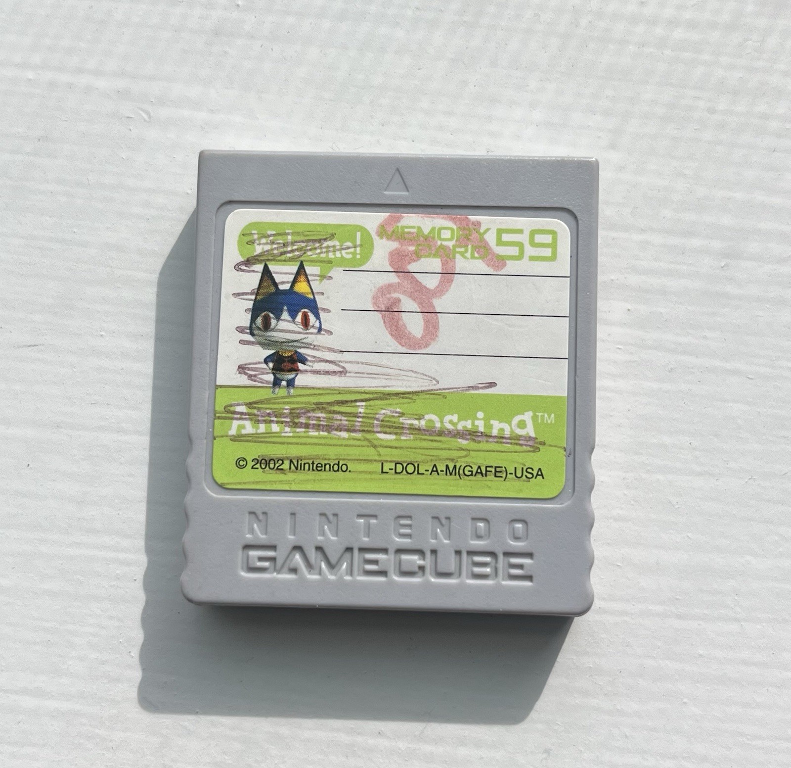 Animal Crossing Nintendo GameCube Memory Card 59 UNTESTED