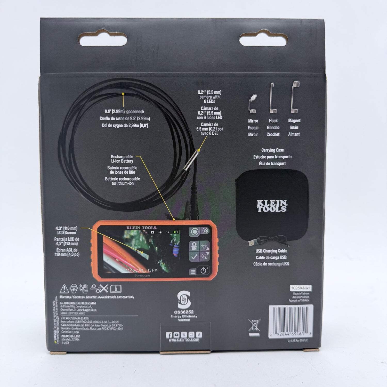 New Klein Tools ET17 Utility Borescope