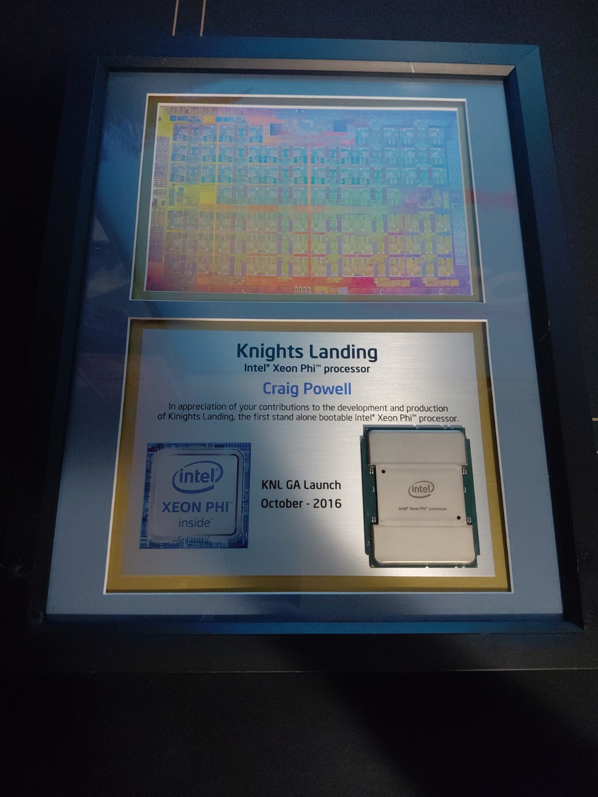 Intel With Chips Award Knights Landing Intel Xeon Phi Processor KNL LAUNCH