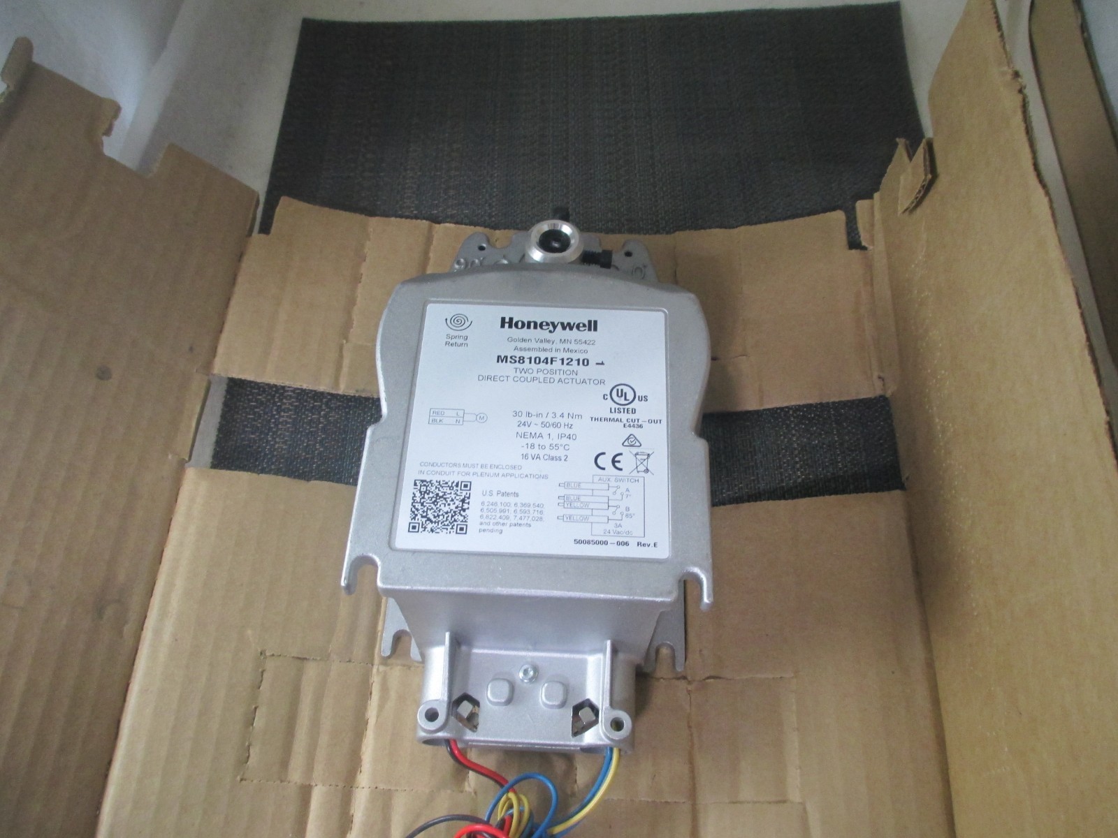 Honeywell MS8104F1210 Actuator NEW!