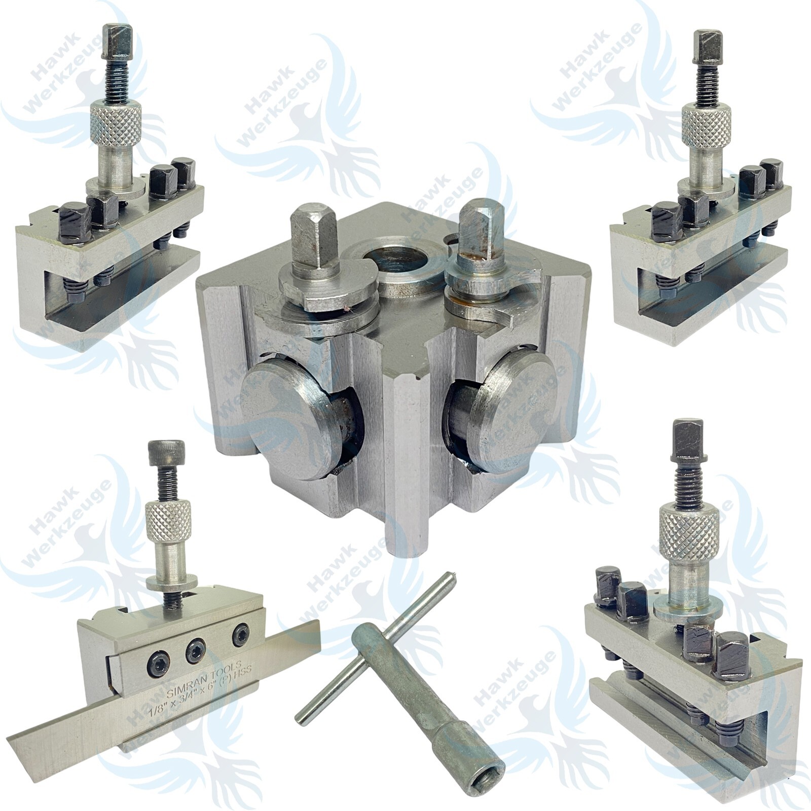 T51 5Pcs Set Quick Change Toolpost Standard Boring Parting Holder