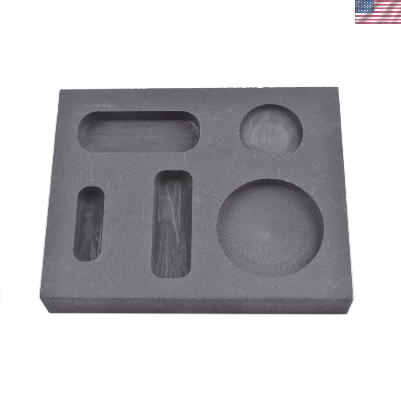 Professional Graphite Ingot Mold Set - Create Coins and Bars in 1/4, 1/2 & 1 oz