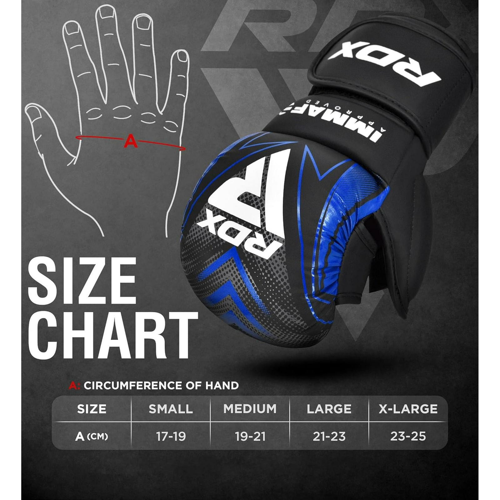 RDX IMMAF Approved Sparring Grappling Gloves Ventilated Open Palm MMA Gloves
