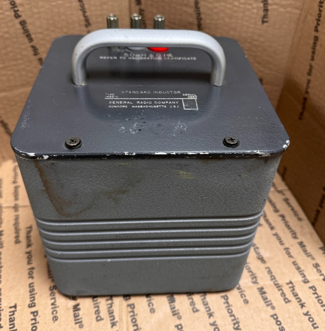 GR GENERAL RADIO COMAPNY STANDARD INDUCTOR TYPE 1482-K 50mH 0.1% (PARTS)