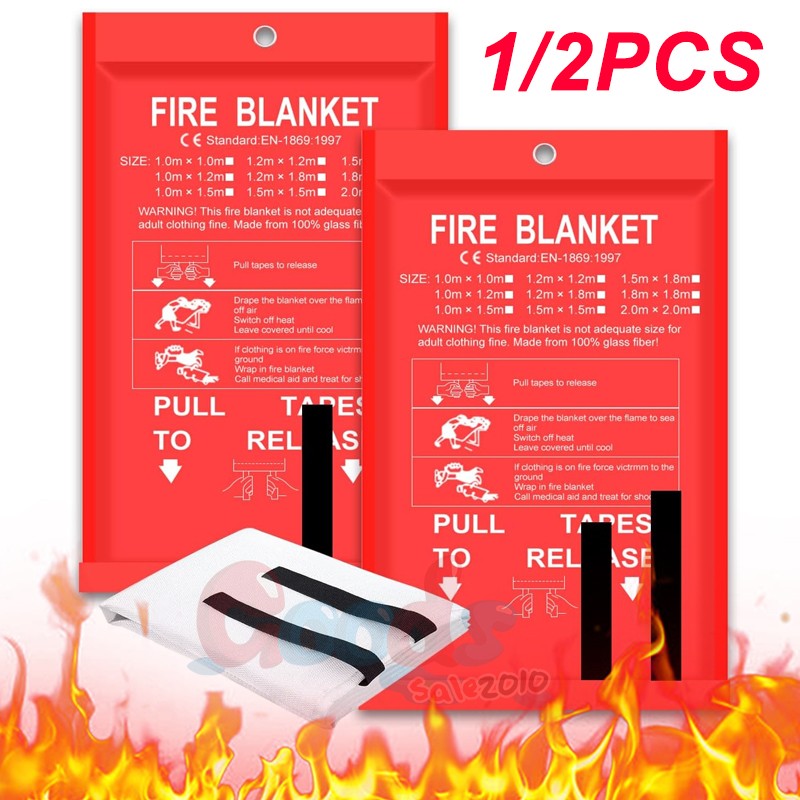 Fire Extinguishing FIRE BLANKET Fiberglass Emergency Home Retardant Prepared