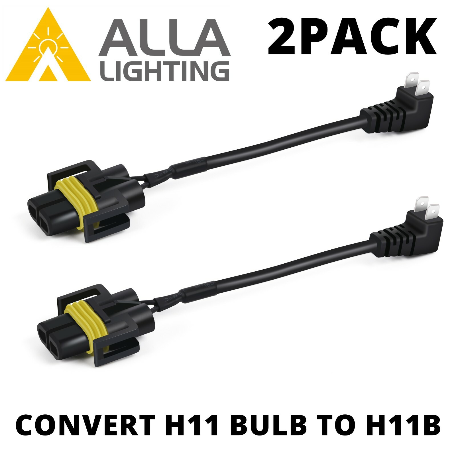 LED Headlamp H11➜H11B Adapter for Hyundai Kia, Convert H11 Bulb Plug to H11B