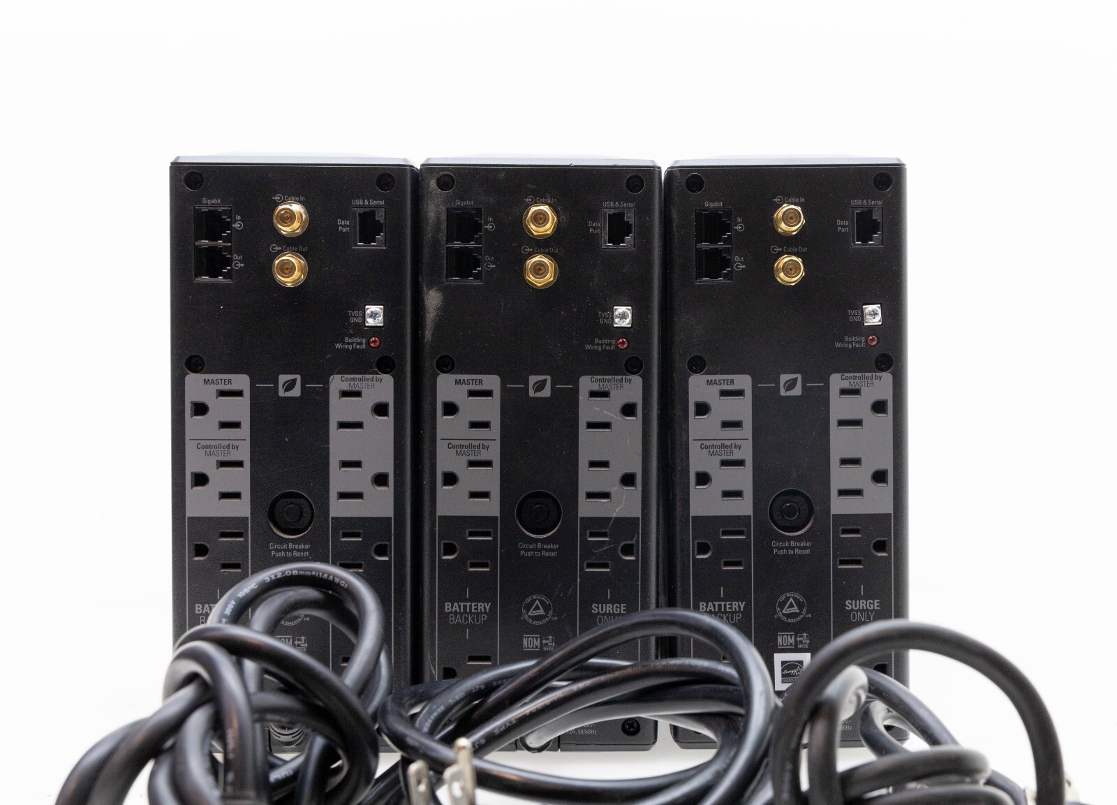 [Lot of 3] APC Back-UPS Pro 1000 BR1000G Tested to Power Up, No Batteries