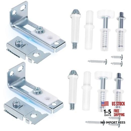 Silver Bifold Door Hardware Repair Kit - 2-Pack - Silver Closet Door Hardware