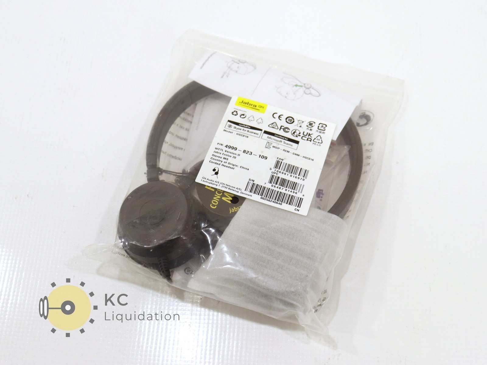 Jabra Evolve 20 HSC016 Black Wired Headset 4999-823-109