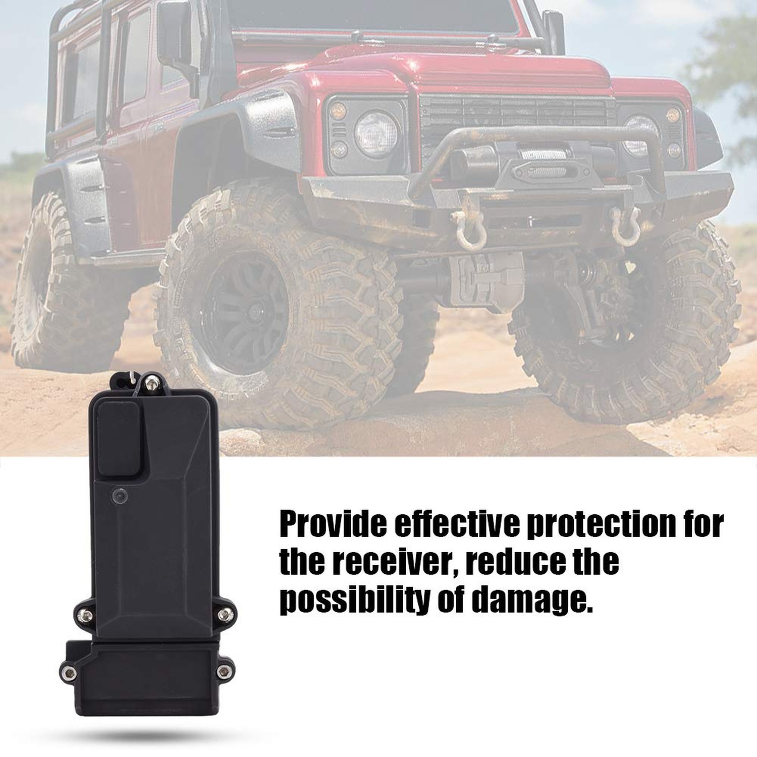 Smich RC Car Receiver Box, RC Receiver Box Protection Waterproof Easy to Inst...