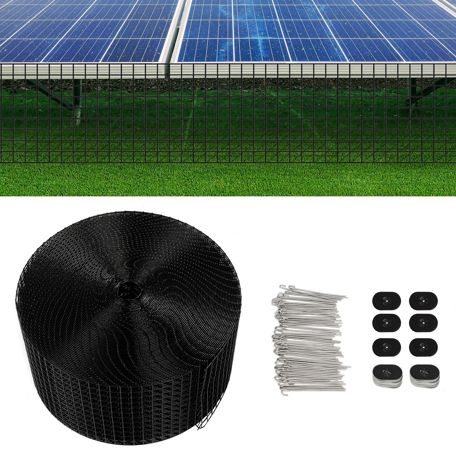 100ft Solar Panel Wire Mesh Roll & clip kit - Pigeon Bird Proofing Guard kit new