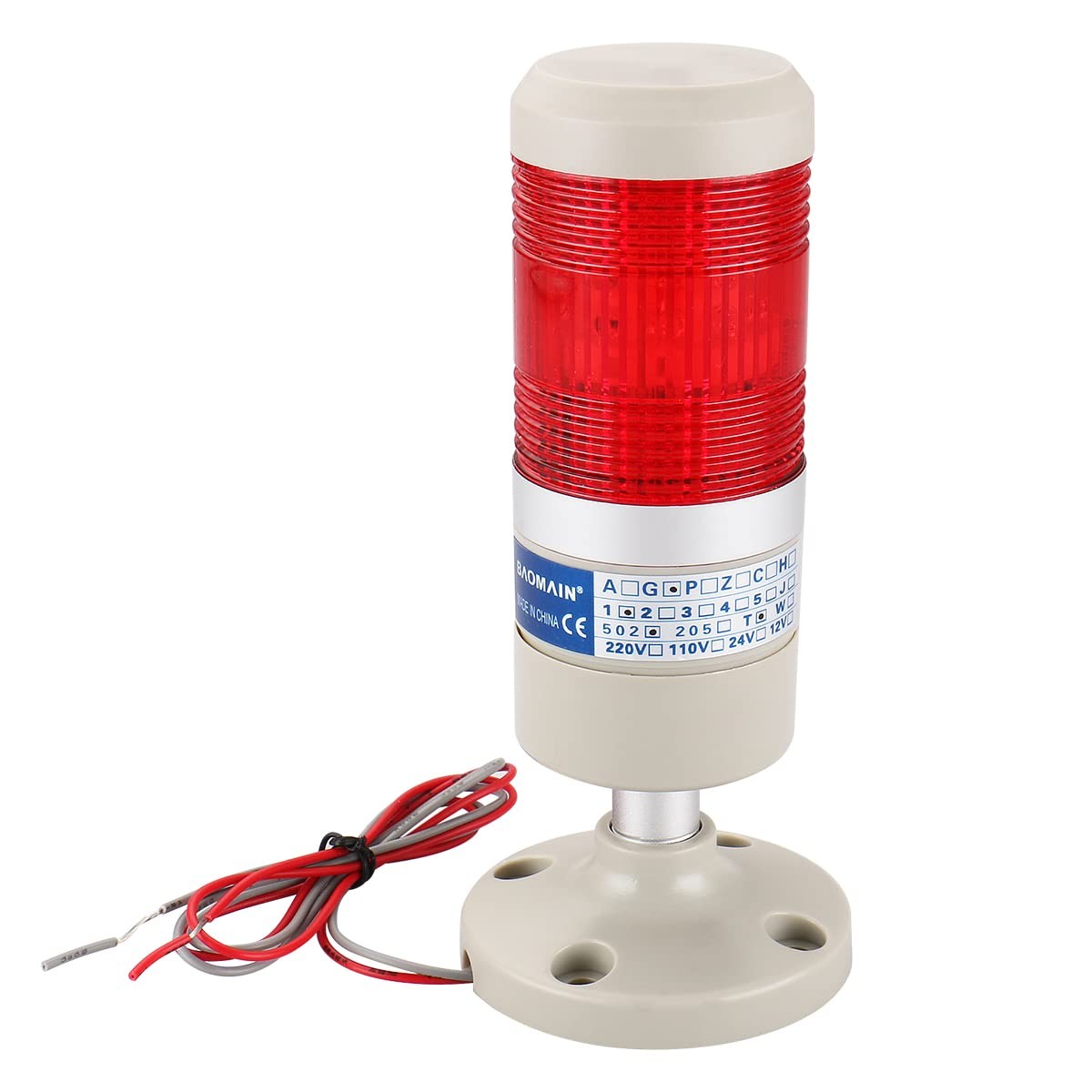 BAOMAIN Industrial Signal Light, Electric Fence Indicator Light with Mounting...