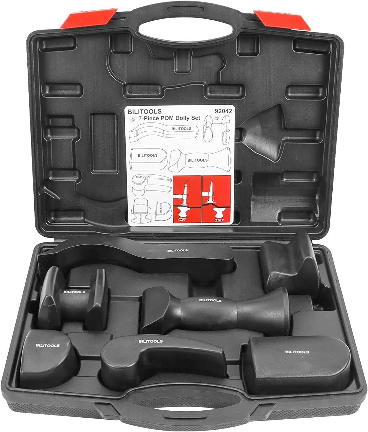Auto Body Repair Tool for Aluminum Panel, 7-Piece POM Dolly Set