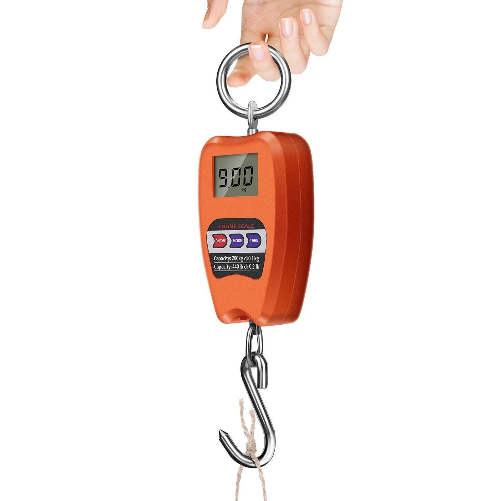 Crane Scale Weighing Digital Industrial Hanging Scale 200Kg/441Lb Heavy8214