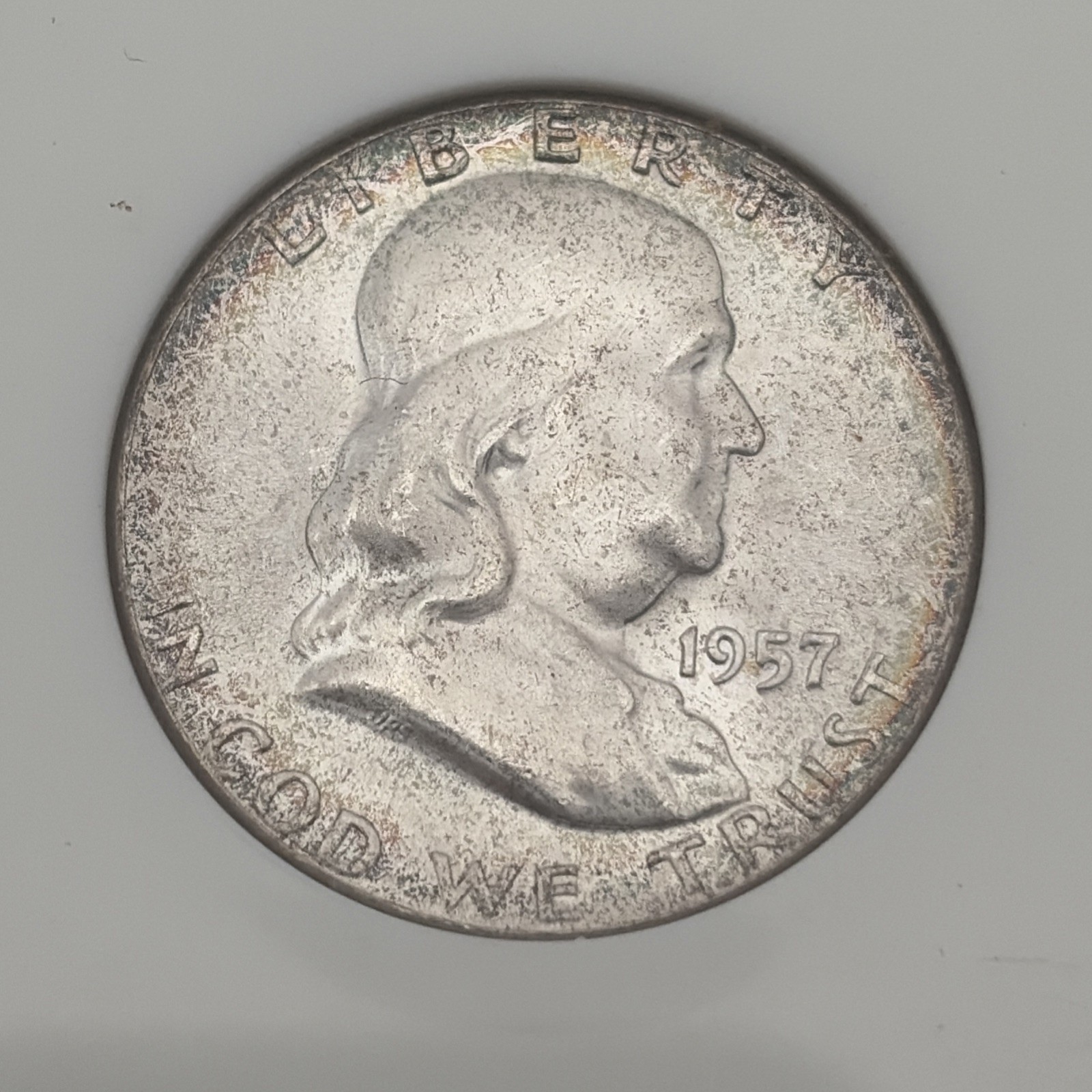 1957 50c NGC MS 64 Franklin Half Dollar Silver Coin