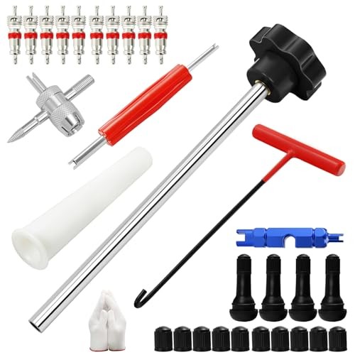 30pcs Tire Valve Stem Removal Installation Tool Kit,Quick Change Set B - 30pcs