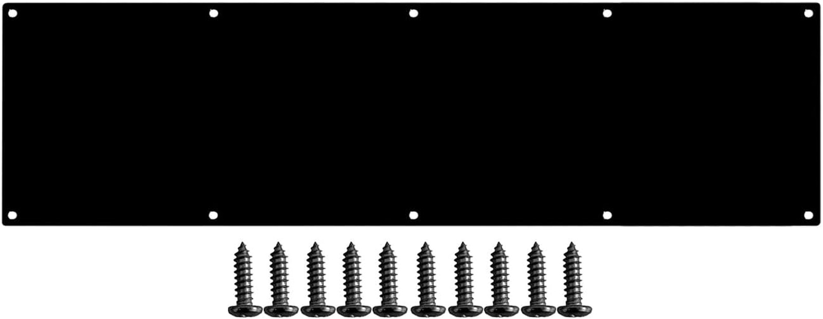 Aluminum Door Kick Plate 10"x30" Black - Durable Protector for Front Doors
