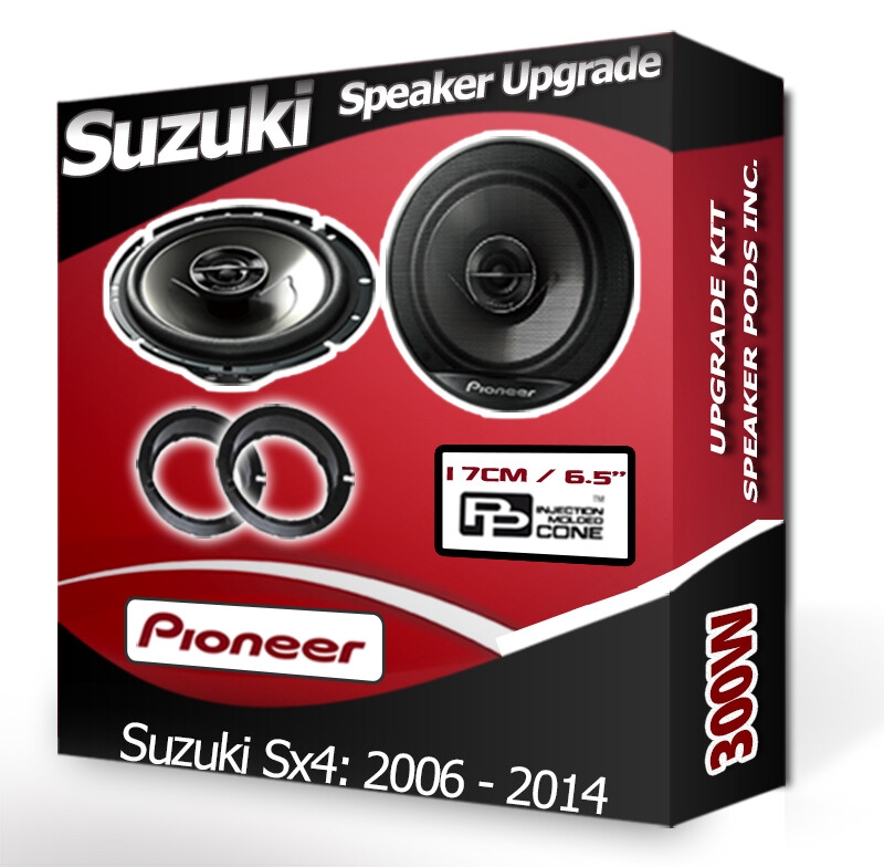 Suzuki SX4 Rear Door Speakers Pioneer car speakers + adaptor pods 300W