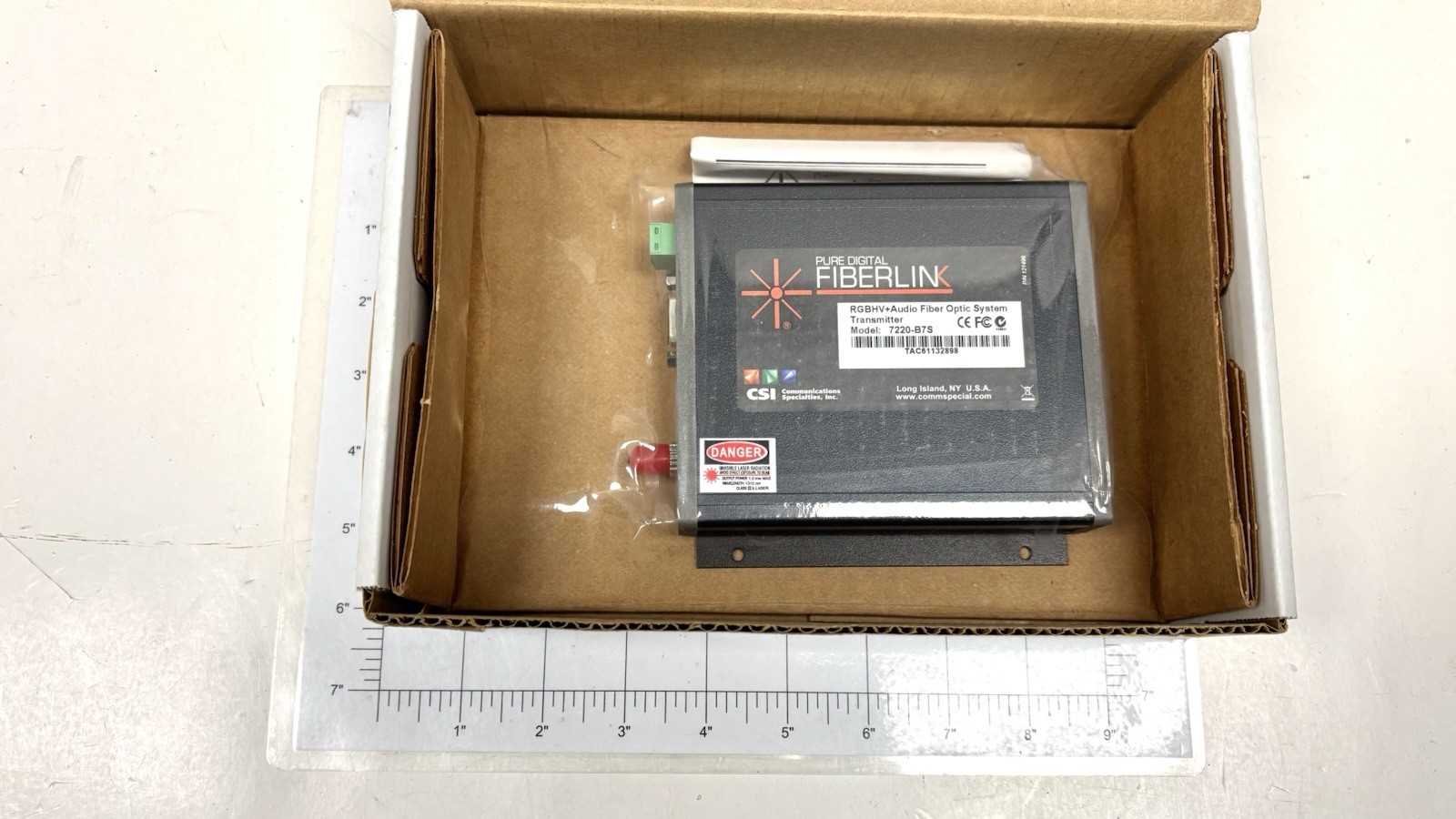 CSI PureDigital FiberLink RGBHV+ Audio FIber Optic System Transmitter 7220-B7S