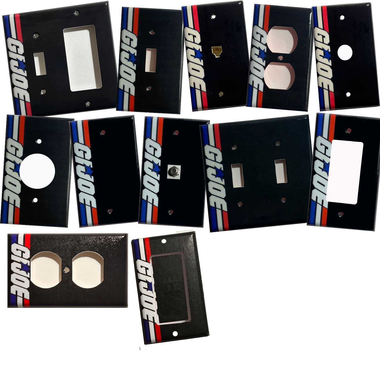 Gi Joe Logo Light Switch Duplex Outlet wall Cover Plate Home Decor