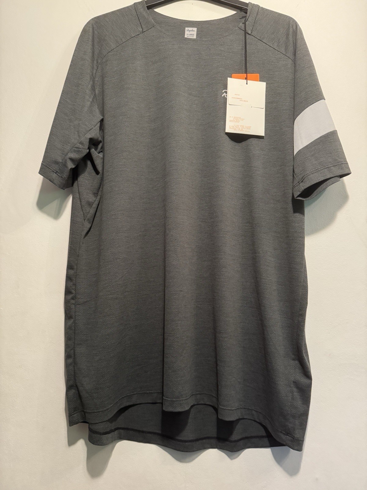 RAPHA MEN'S TRAIL TECHNICAL T-SHIRT Dark Grey/Light Grey Size XL