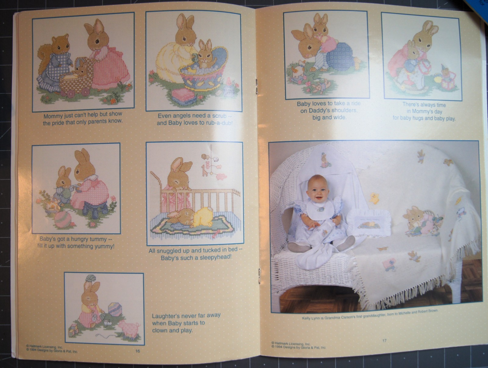 Vintage Sugar Plum Fairy Baby Guilting & Cross Stitch Cowboy Farm Moon Cat