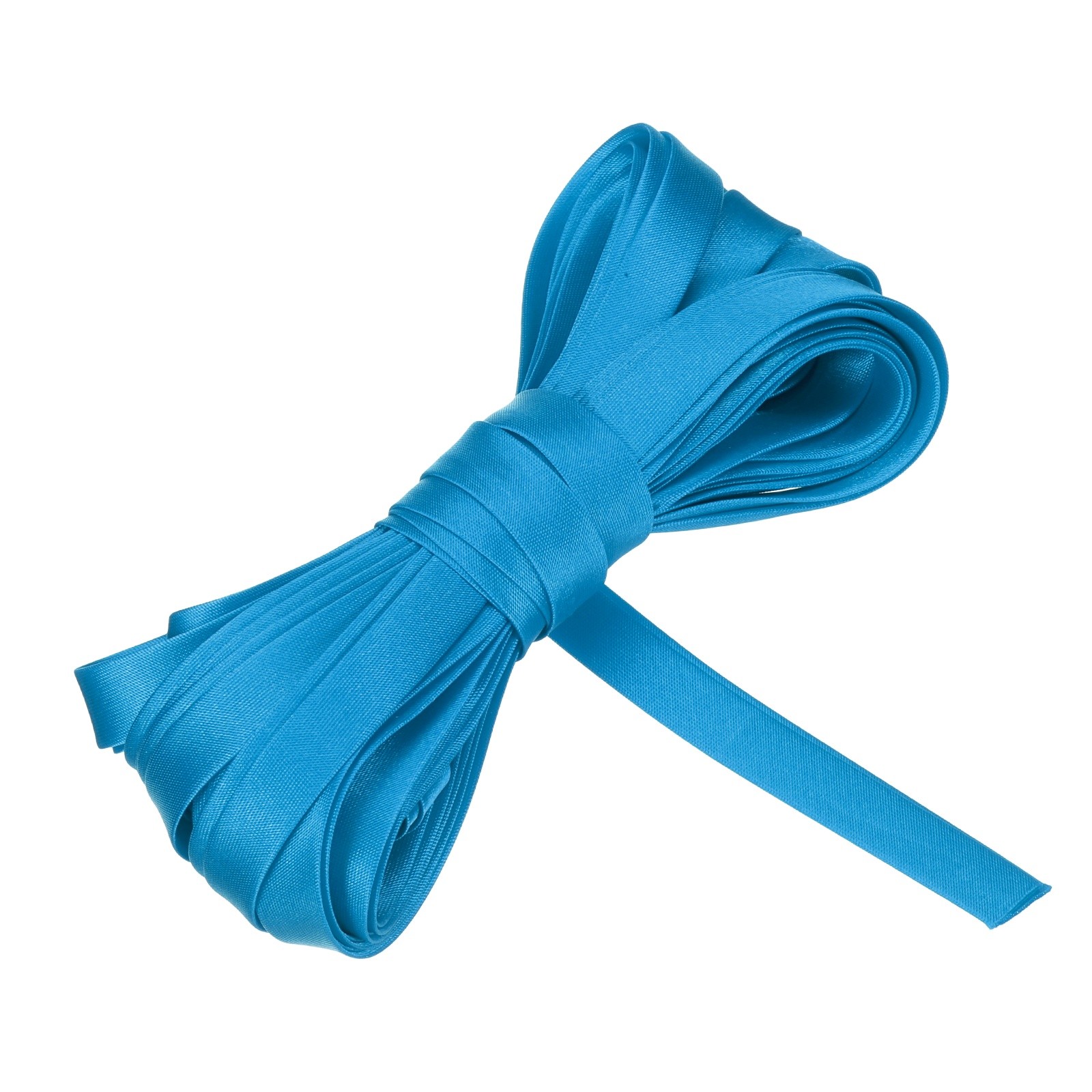 5/8" x 5.5 Yards Peacock Blue Double Fold Bias Tape Satin Pre-fold Tape