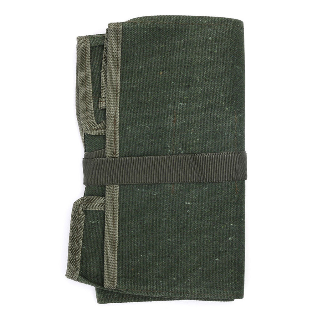 10Pockets Canvas Spanner Wrench Tool Roll Up storage bag Organizer Pouches Case*